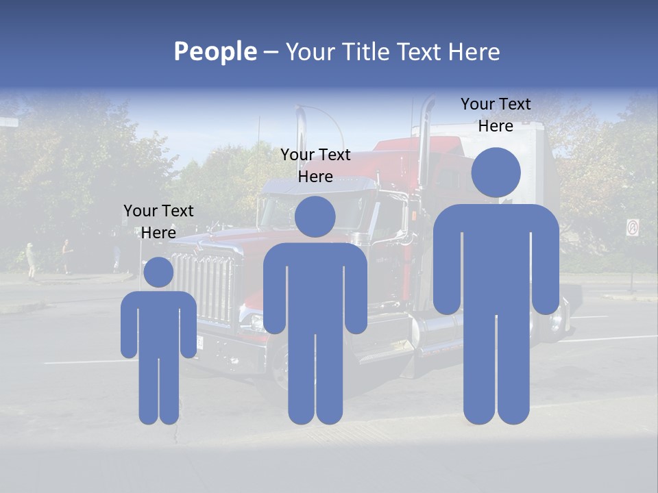 Truck Red Montreal PowerPoint Template