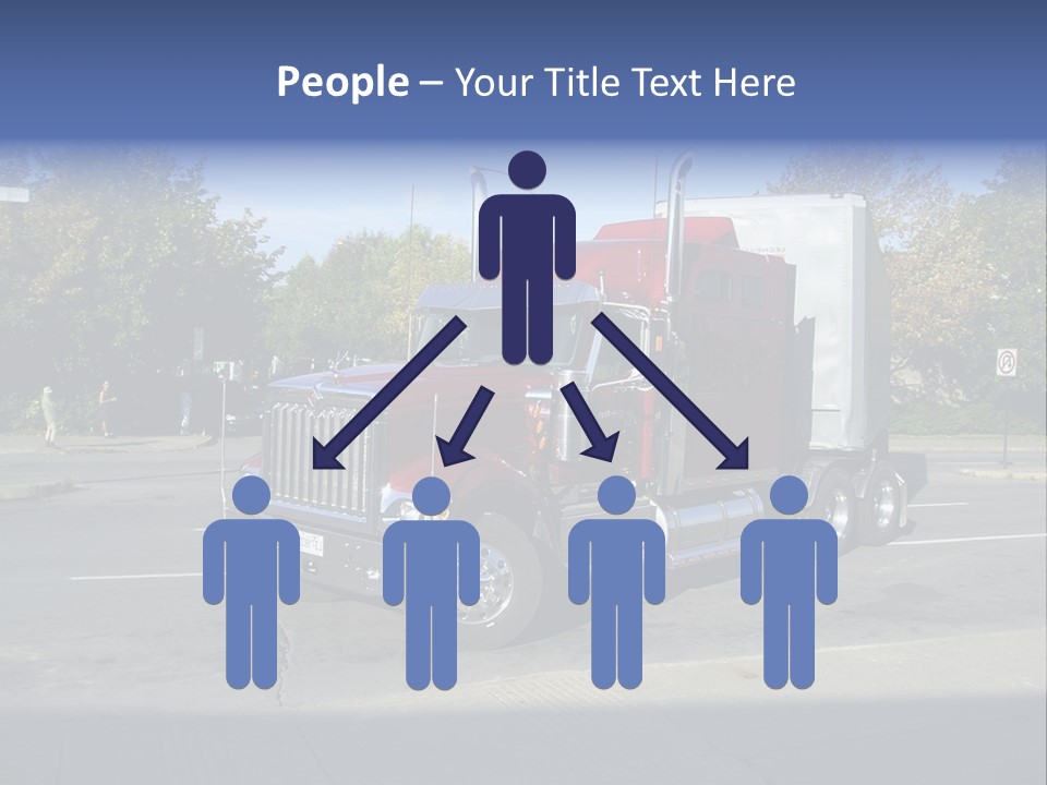 Truck Red Montreal PowerPoint Template