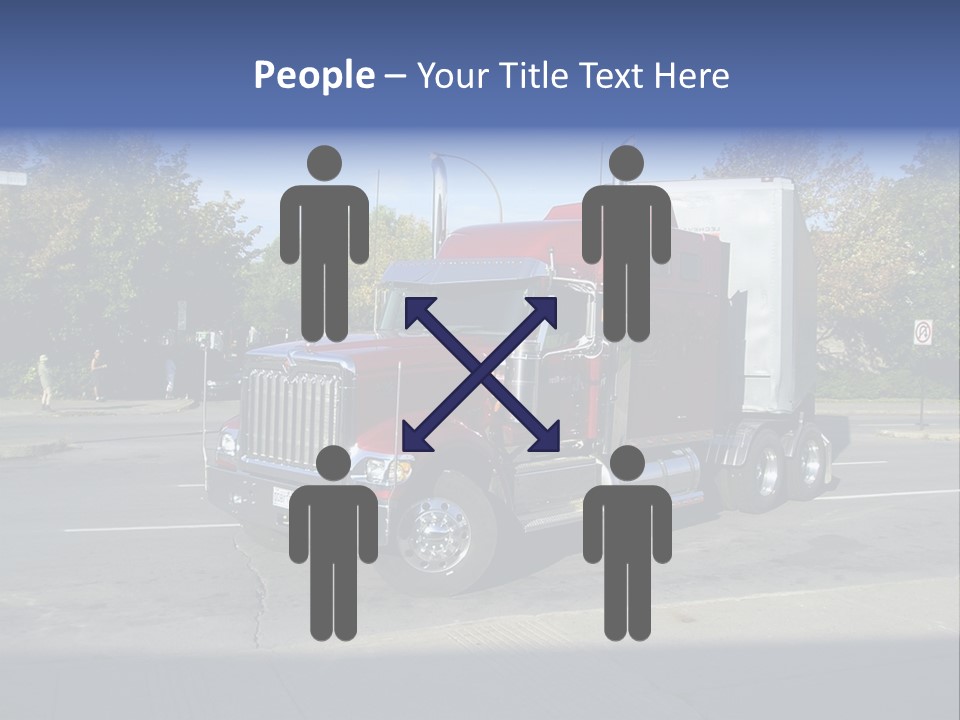Truck Red Montreal PowerPoint Template