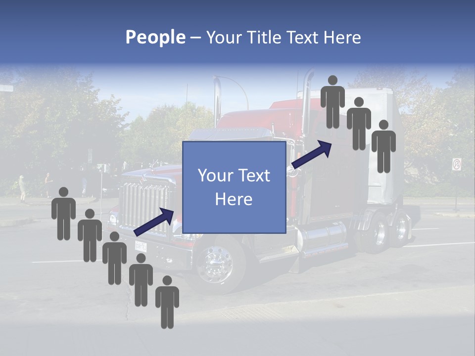 Truck Red Montreal PowerPoint Template