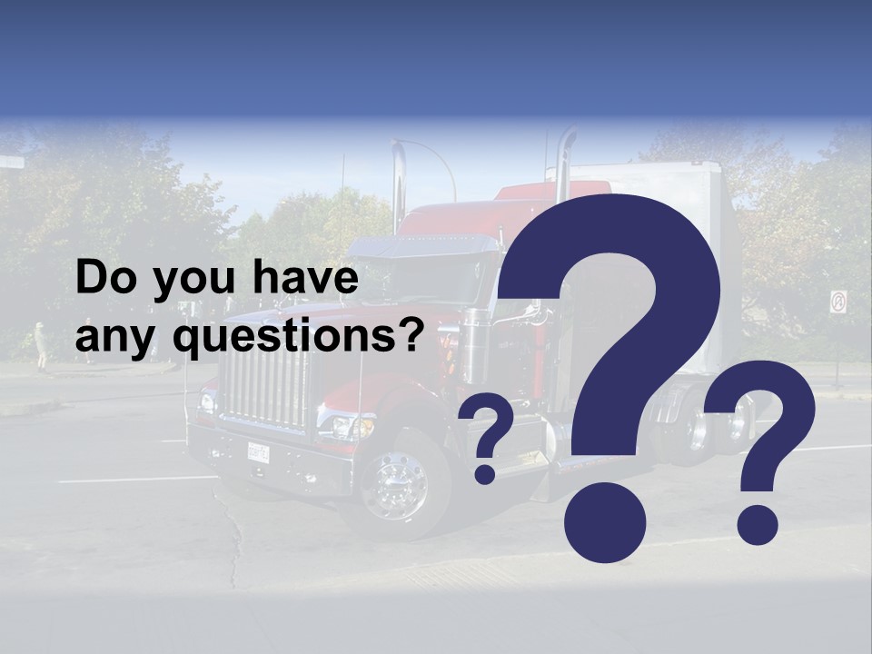 Truck Red Montreal PowerPoint Template