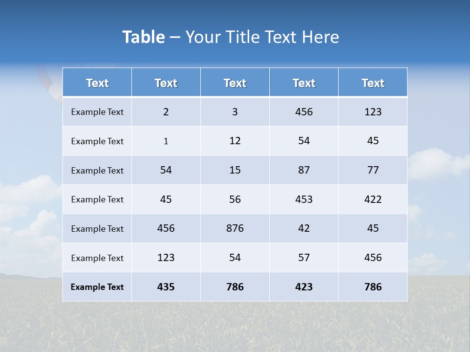 Time Corn Rise PowerPoint Template