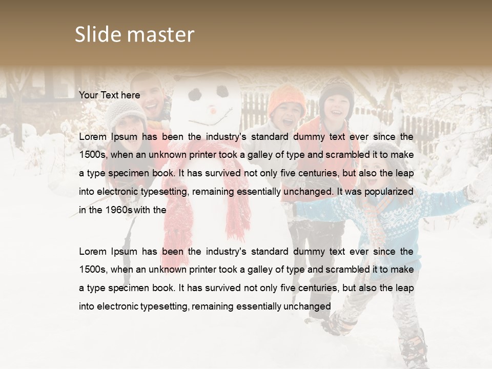 Glove Glacue Snowing PowerPoint Template