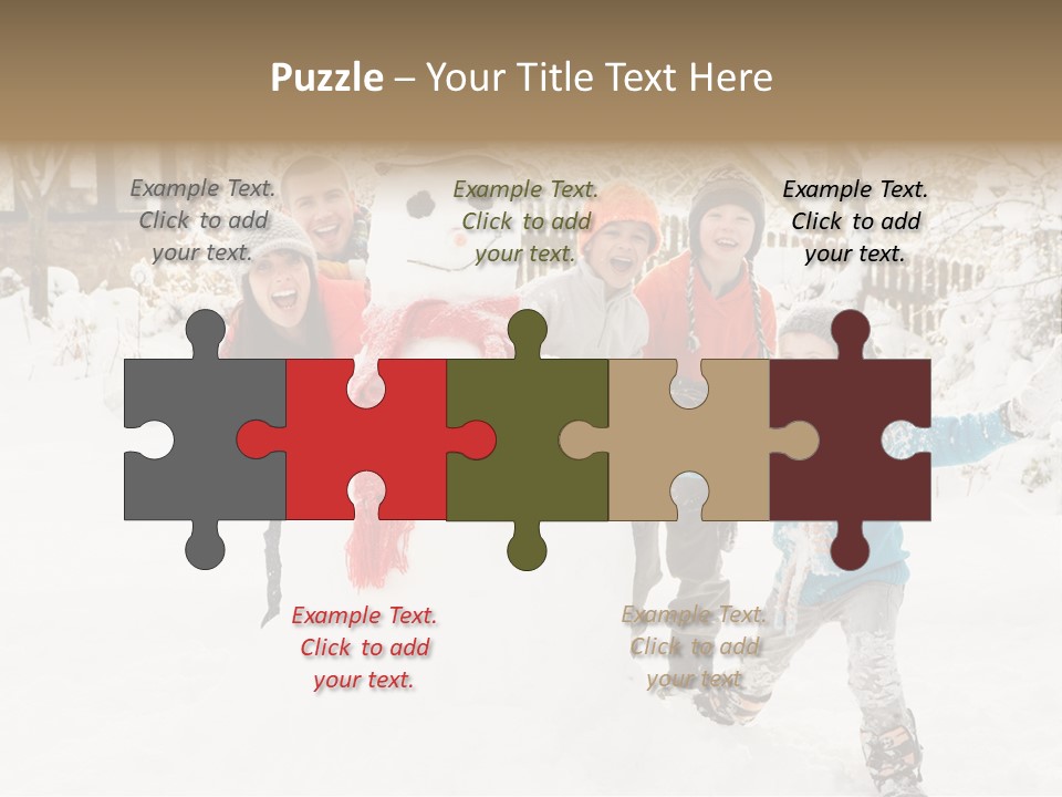 Glove Glacue Snowing PowerPoint Template