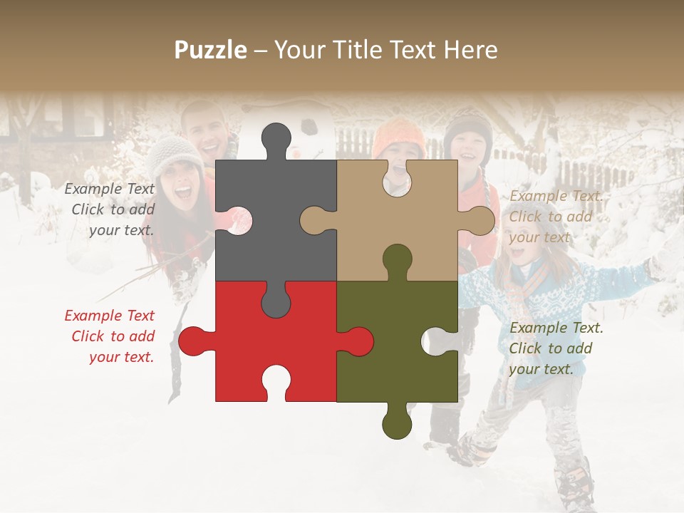 Glove Glacue Snowing PowerPoint Template