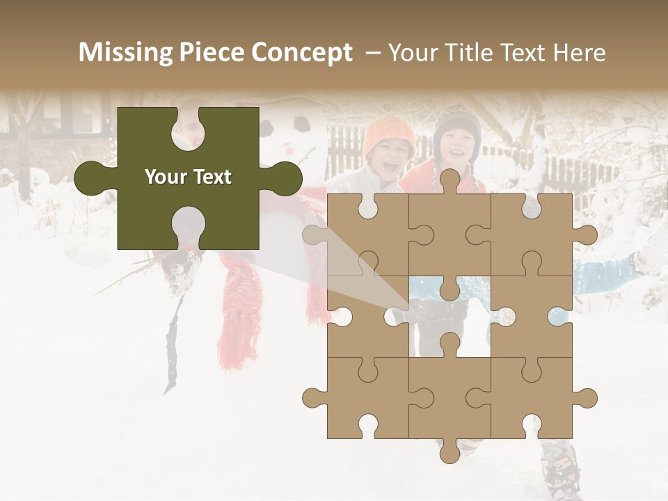 Glove Glacue Snowing PowerPoint Template