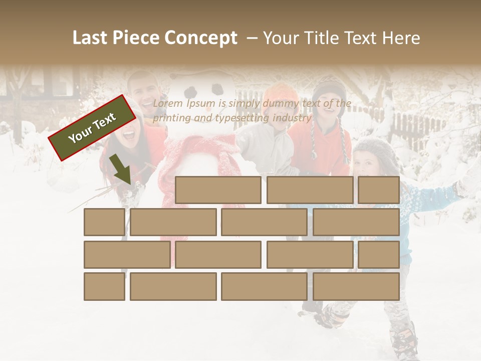 Glove Glacue Snowing PowerPoint Template