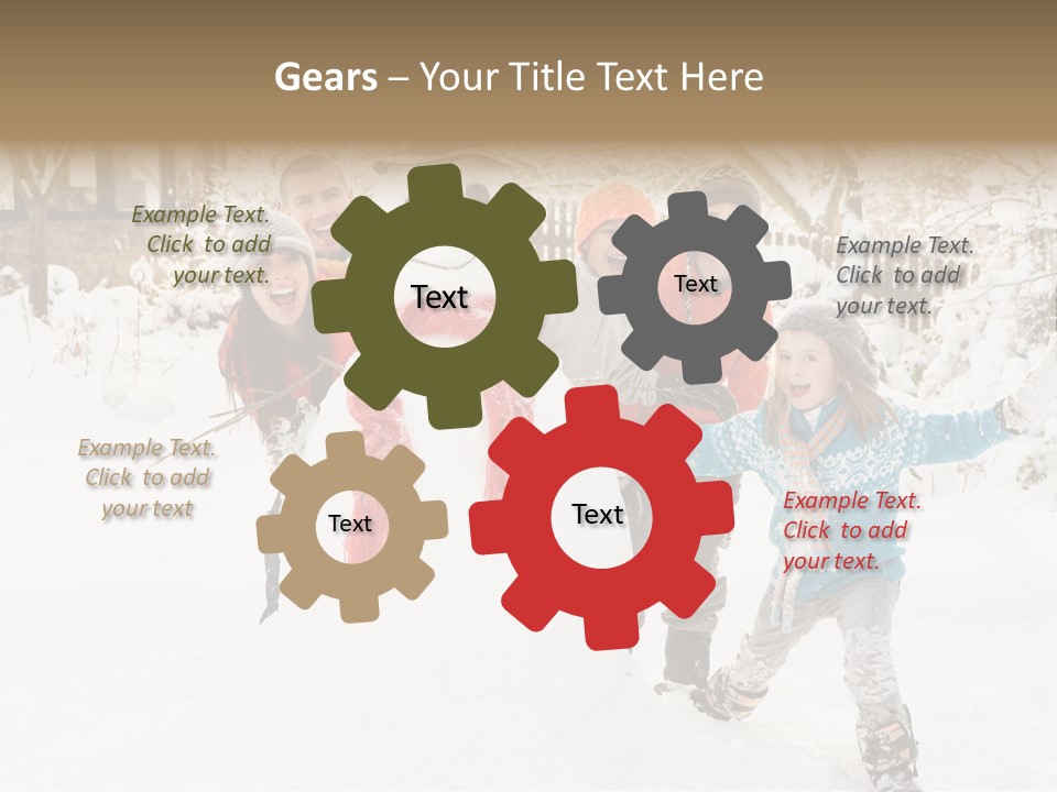 Glove Glacue Snowing PowerPoint Template