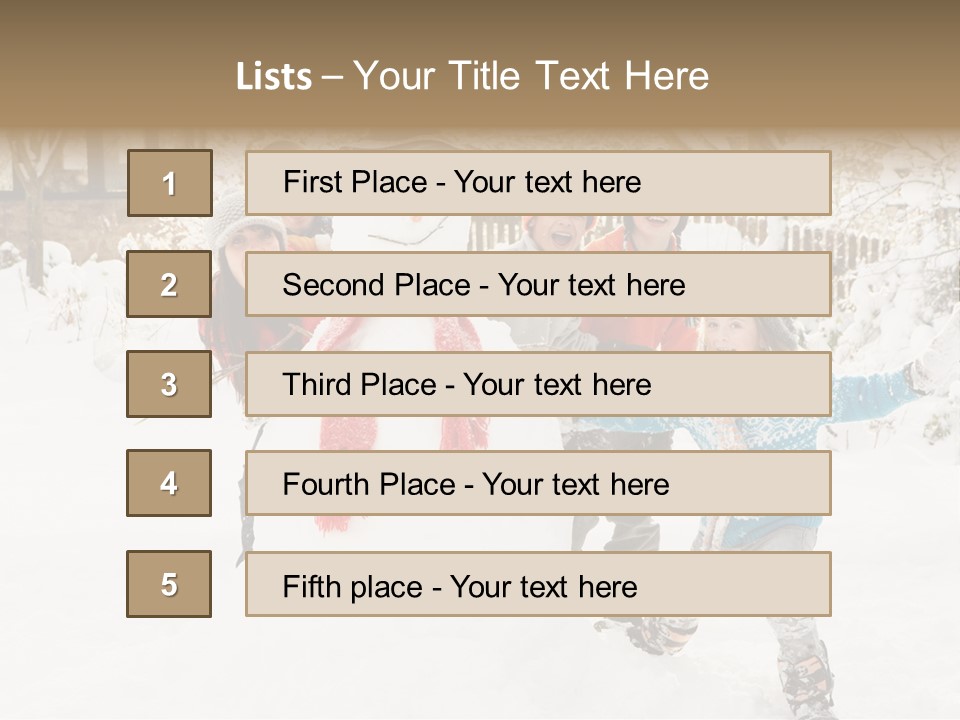 Glove Glacue Snowing PowerPoint Template