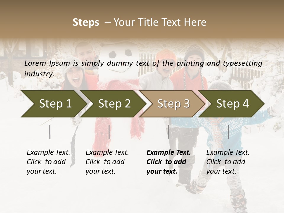 Glove Glacue Snowing PowerPoint Template