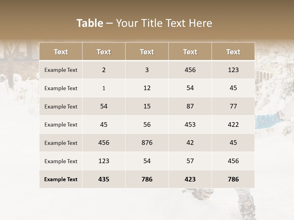 Glove Glacue Snowing PowerPoint Template
