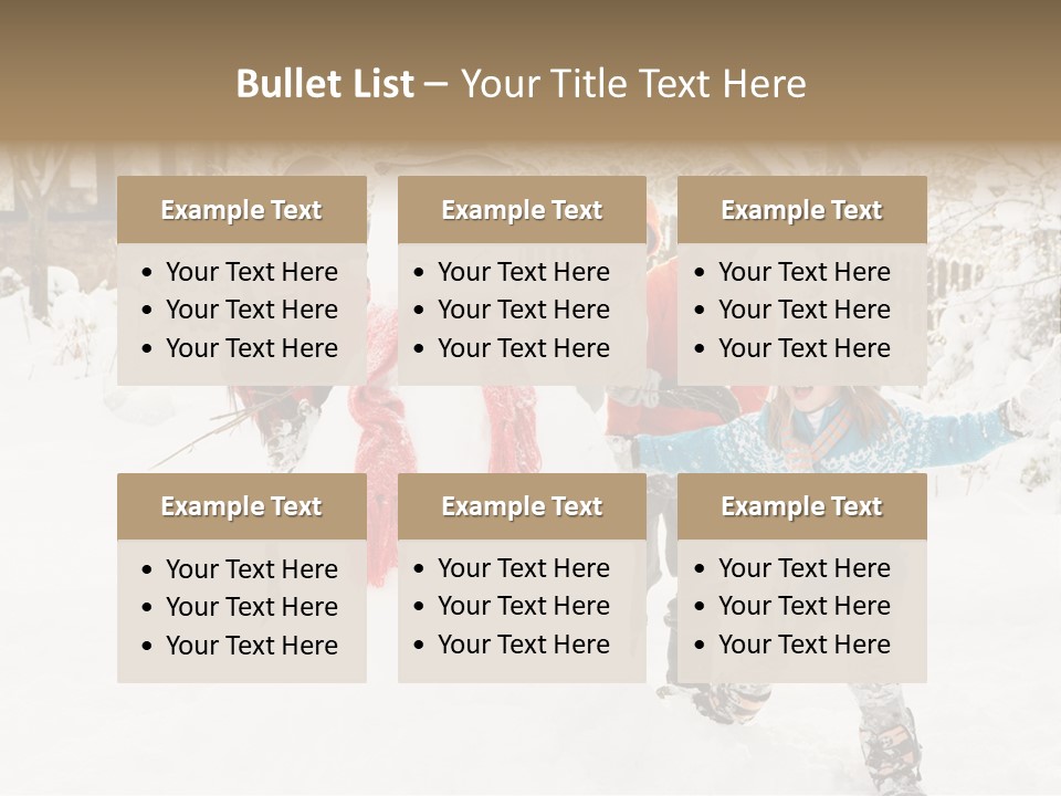 Glove Glacue Snowing PowerPoint Template