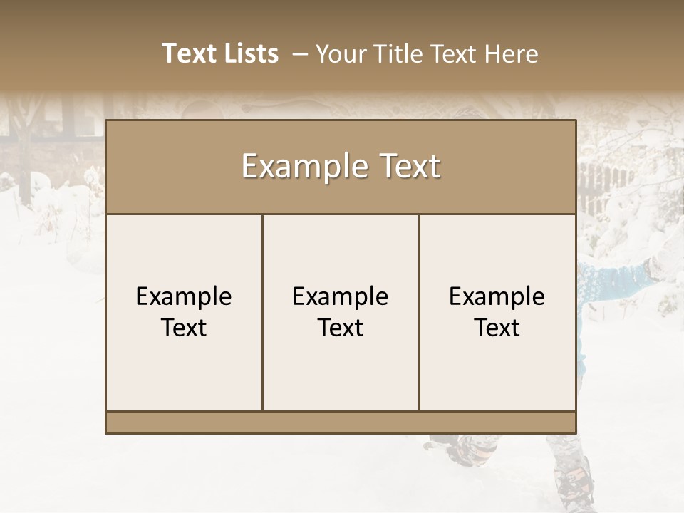 Glove Glacue Snowing PowerPoint Template