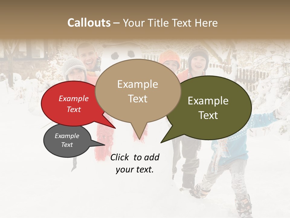 Glove Glacue Snowing PowerPoint Template