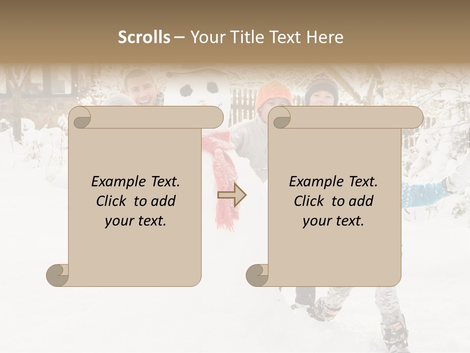 Glove Glacue Snowing PowerPoint Template