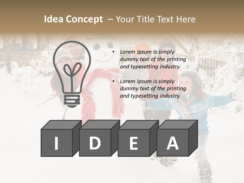 Glove Glacue Snowing PowerPoint Template