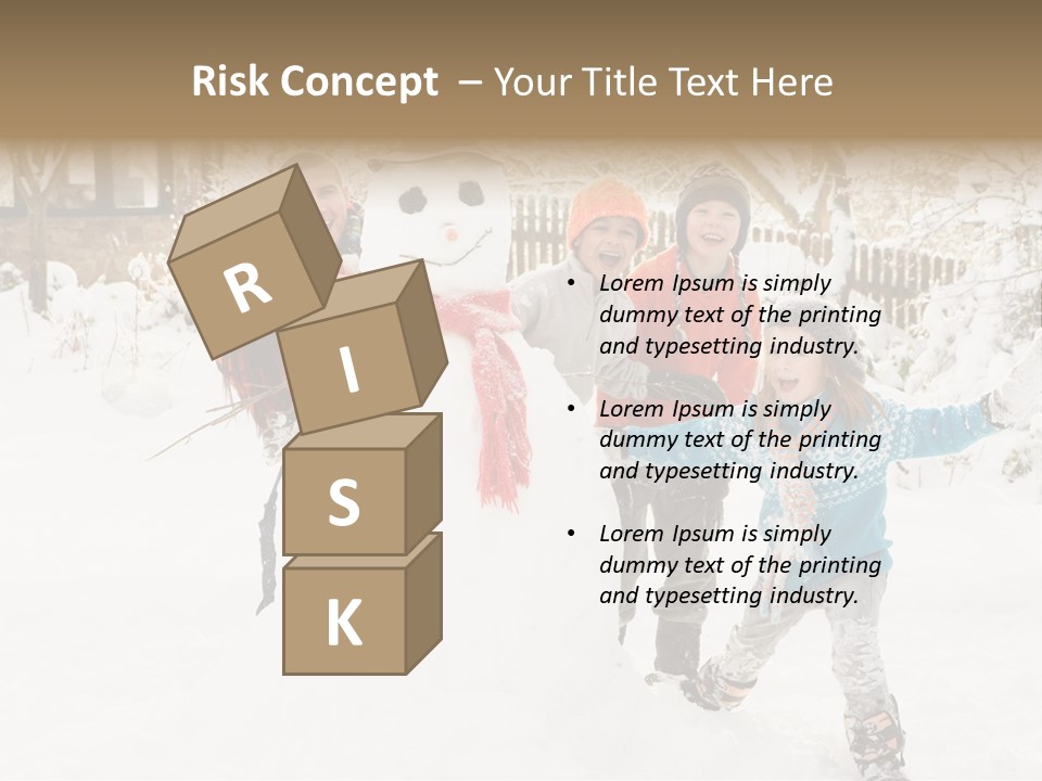 Glove Glacue Snowing PowerPoint Template