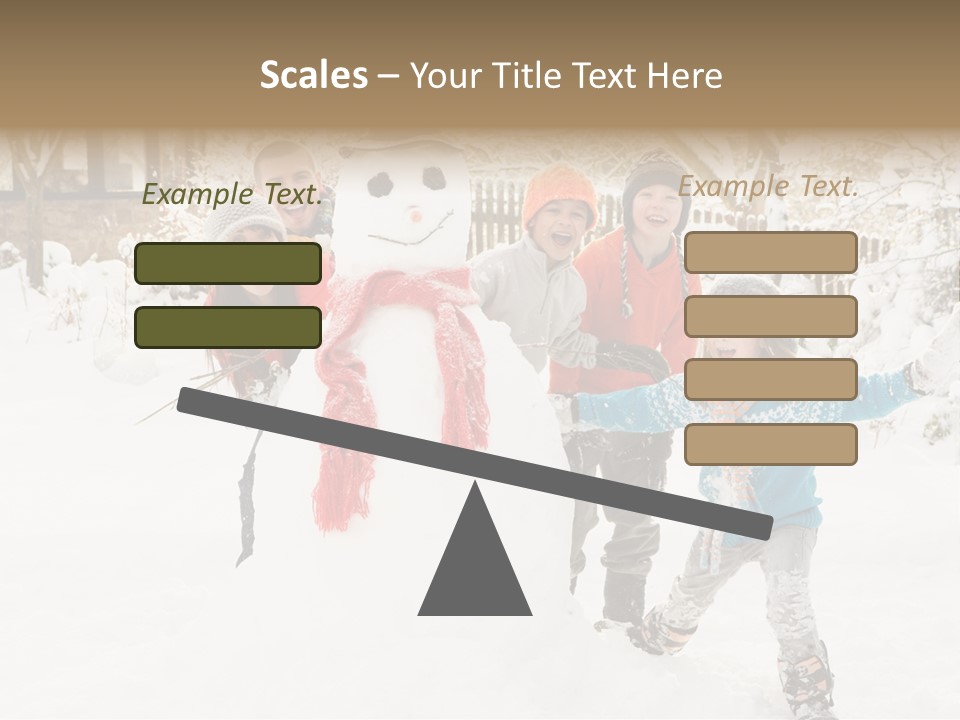 Glove Glacue Snowing PowerPoint Template