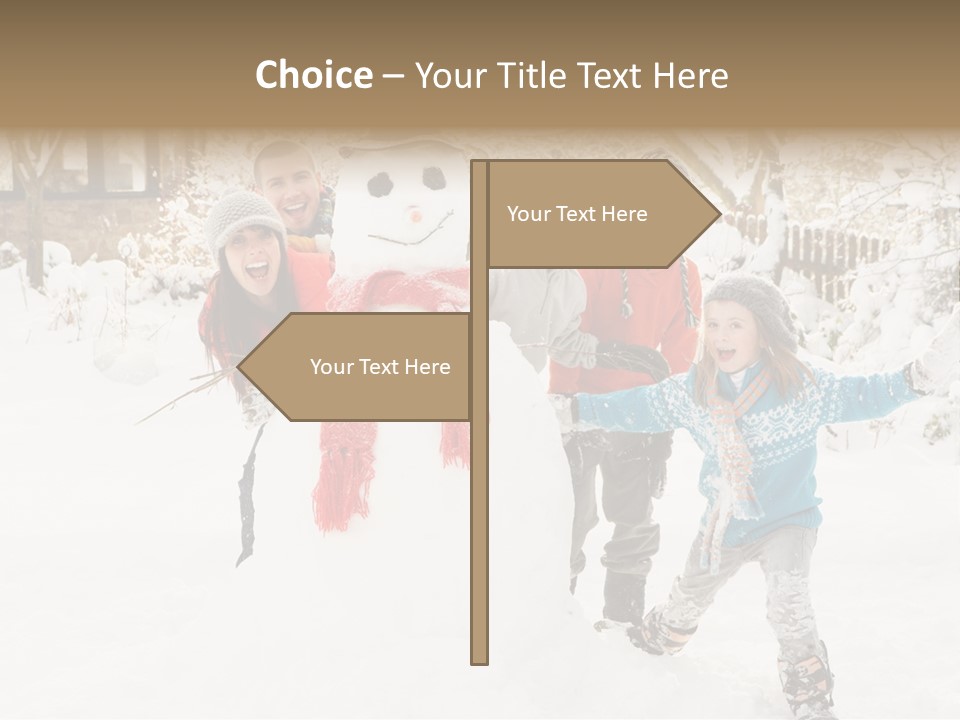 Glove Glacue Snowing PowerPoint Template