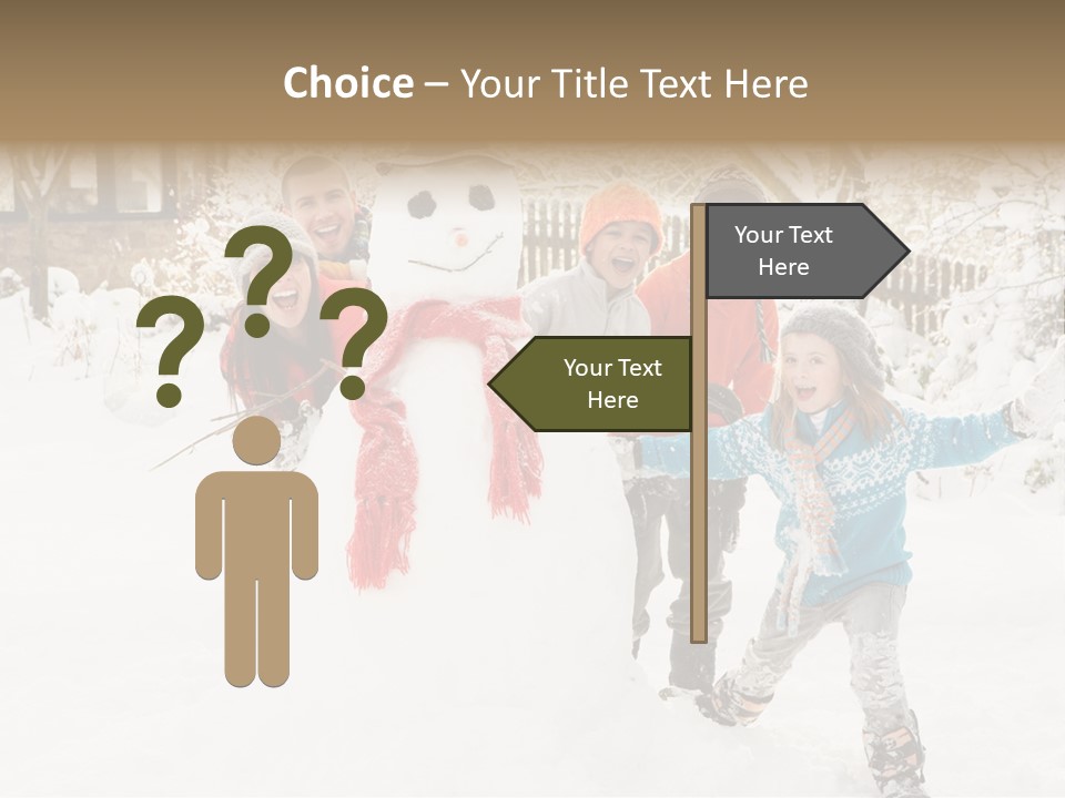 Glove Glacue Snowing PowerPoint Template