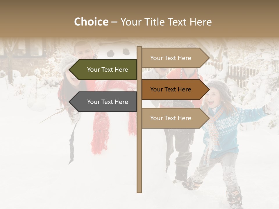 Glove Glacue Snowing PowerPoint Template