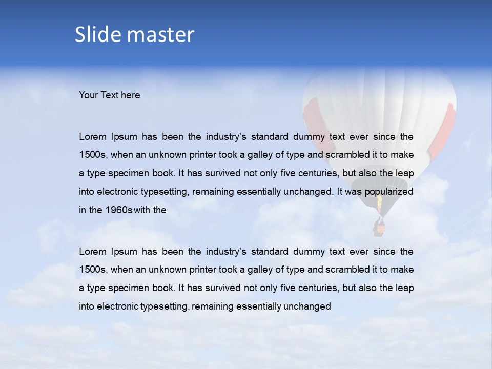 Away Trip Float PowerPoint Template