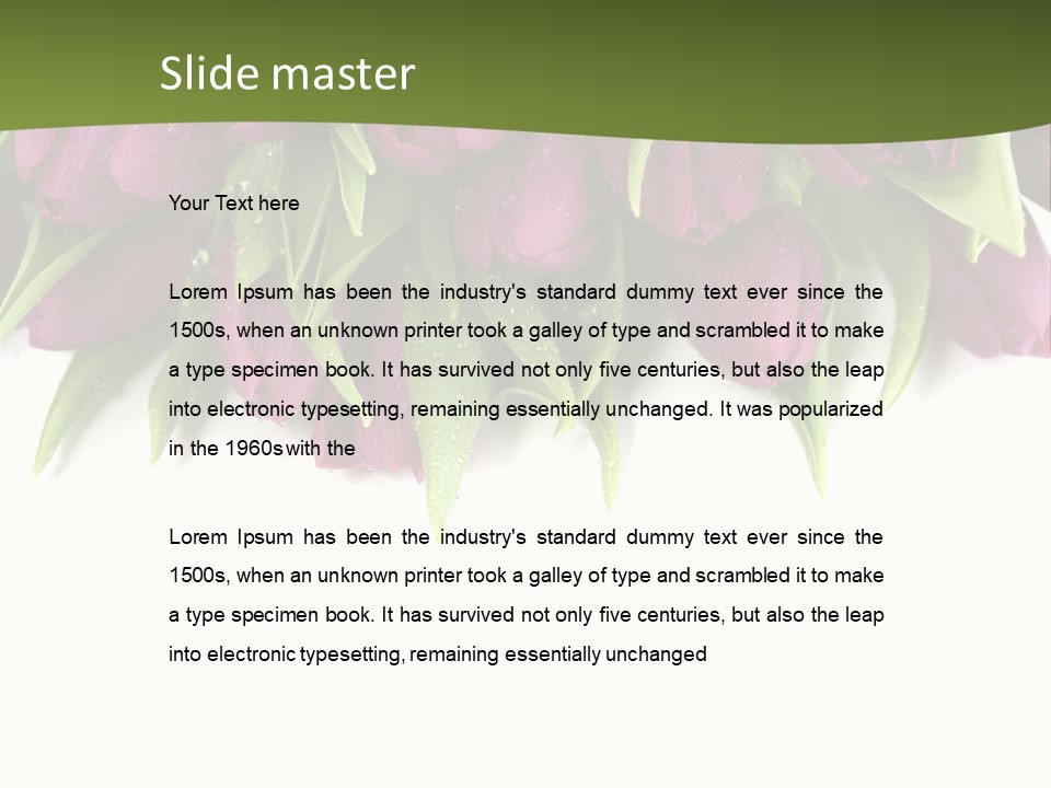 Smooth Leaf Macro PowerPoint Template