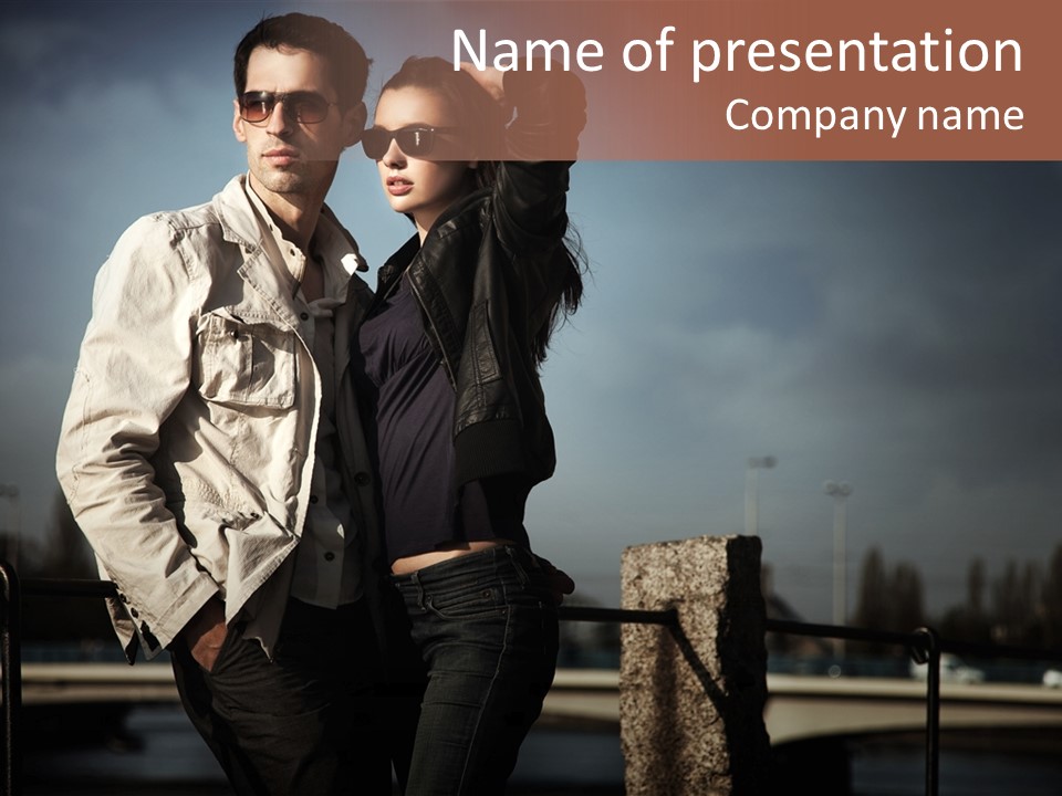 Female Jacket Fashion PowerPoint Template