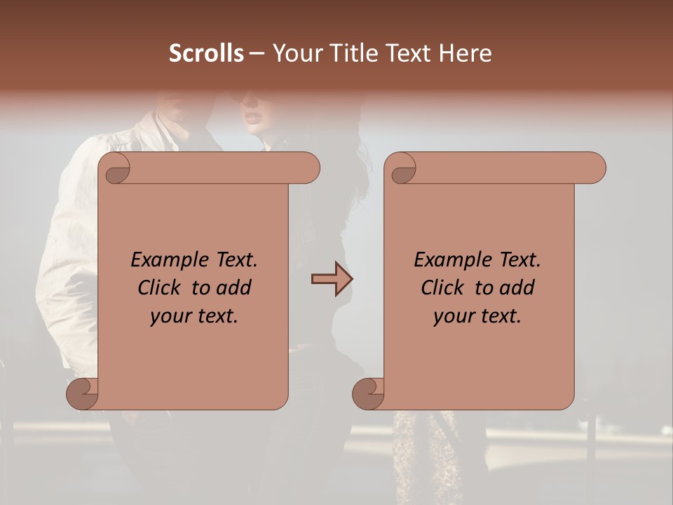 Female Jacket Fashion PowerPoint Template