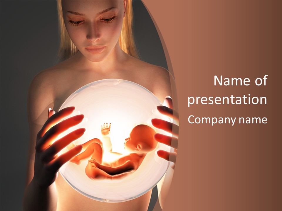 Pregnant Foetus Birth PowerPoint Template