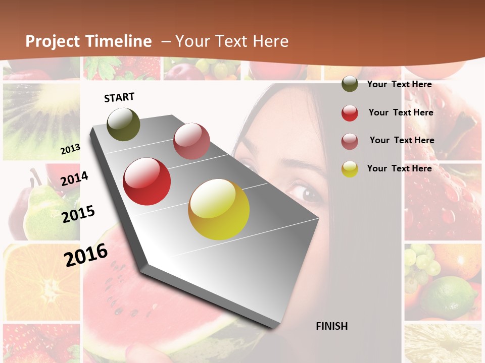 Tropical Frame Smiling PowerPoint Template