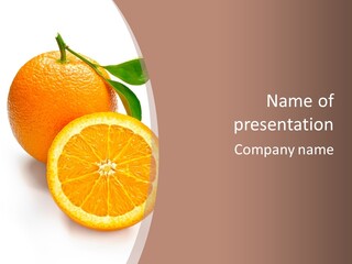 Fresh Cut Orange PowerPoint Template