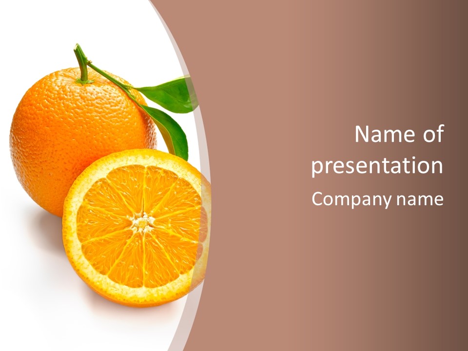 Fresh Cut Orange PowerPoint Template