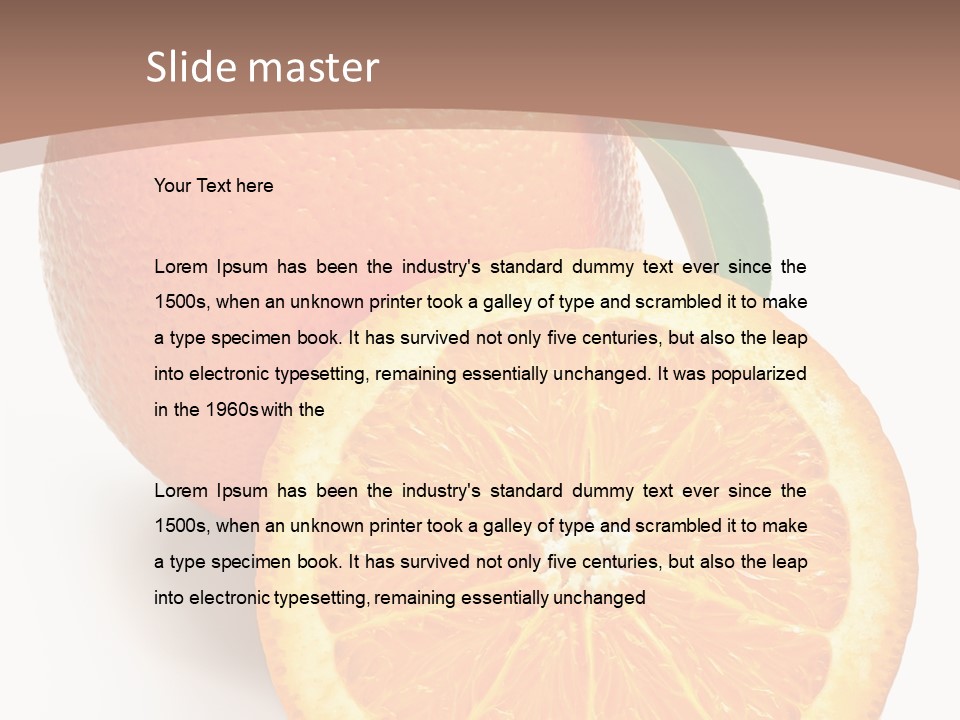 Fresh Cut Orange PowerPoint Template