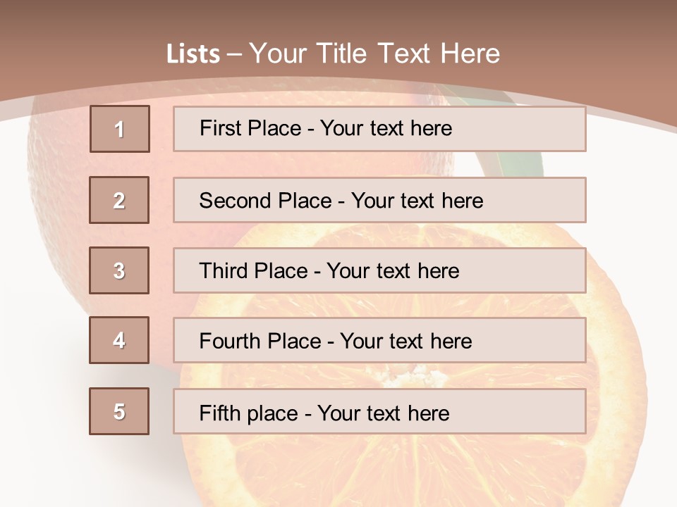 Fresh Cut Orange PowerPoint Template