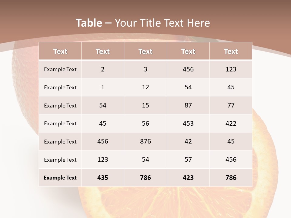 Fresh Cut Orange PowerPoint Template