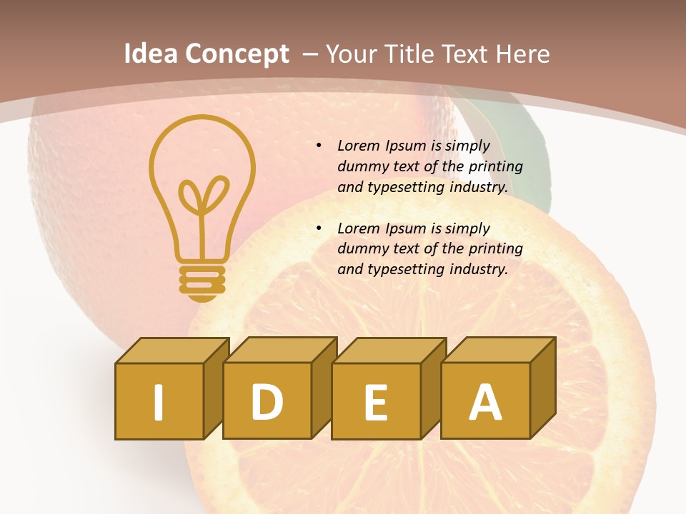 Fresh Cut Orange PowerPoint Template