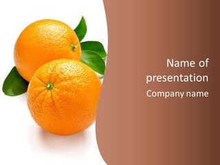 Fresh Isolated Orange PowerPoint Template