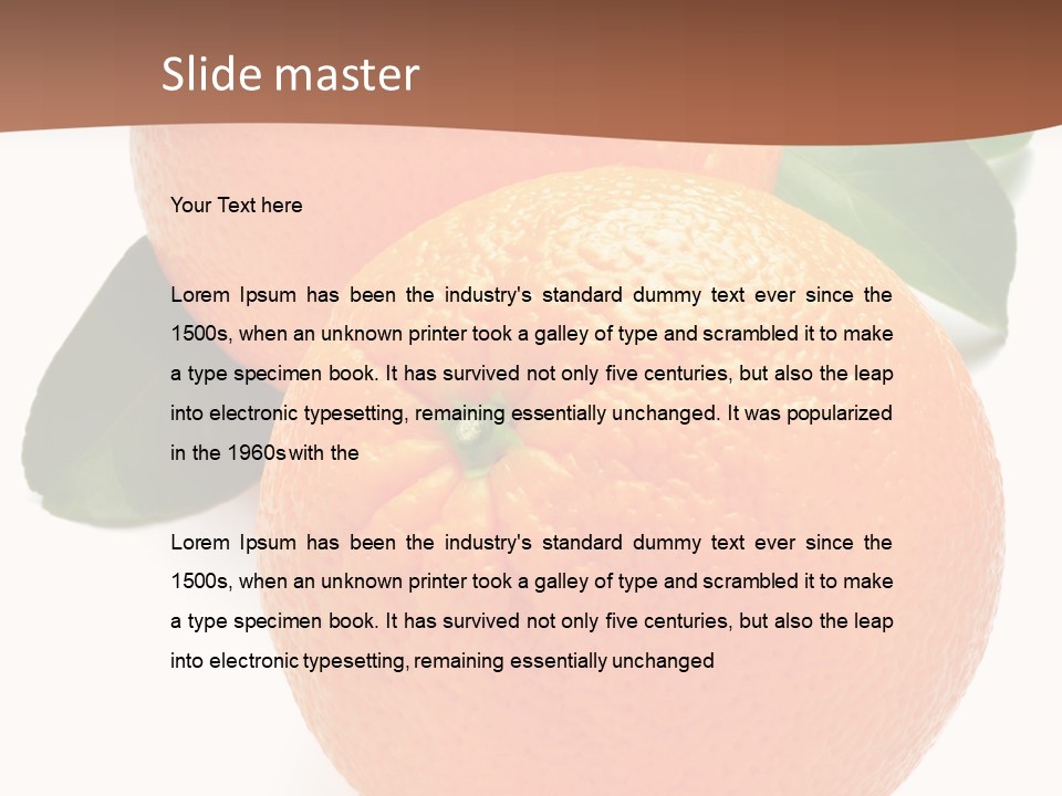 Fresh Isolated Orange PowerPoint Template