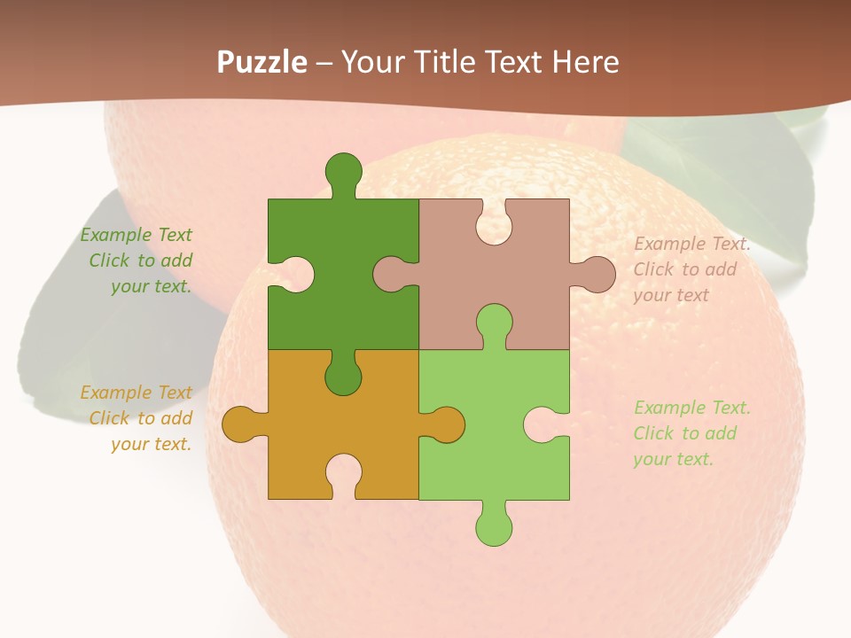 Fresh Isolated Orange PowerPoint Template