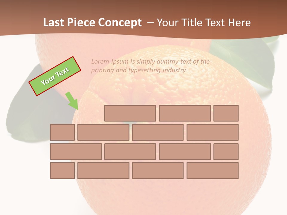 Fresh Isolated Orange PowerPoint Template