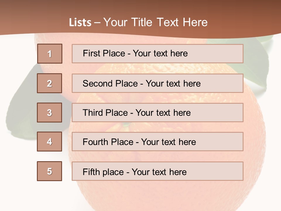 Fresh Isolated Orange PowerPoint Template