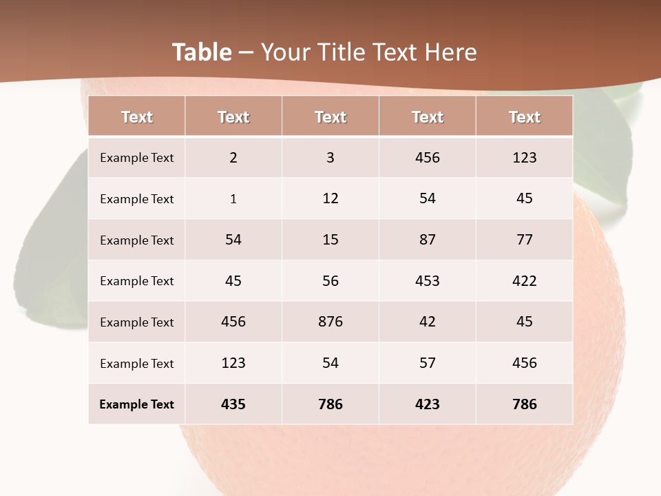 Fresh Isolated Orange PowerPoint Template