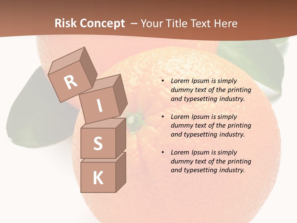 Fresh Isolated Orange PowerPoint Template