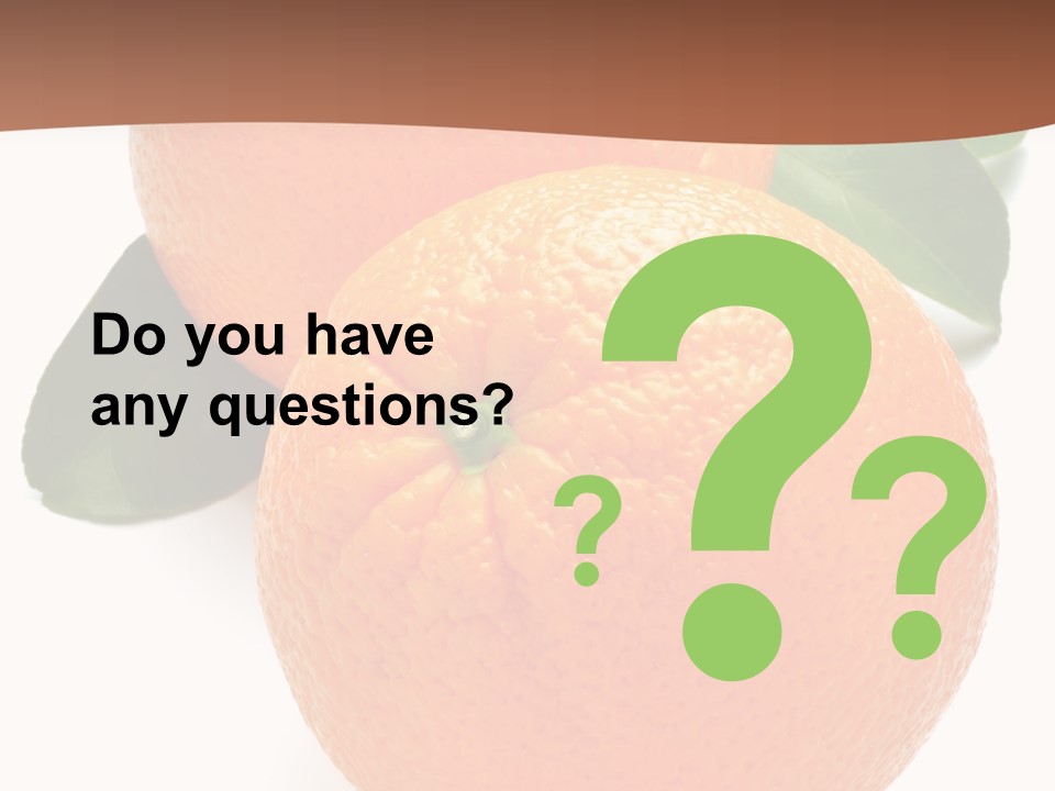 Fresh Isolated Orange PowerPoint Template