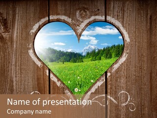 Countryside Cloud Grass PowerPoint Template