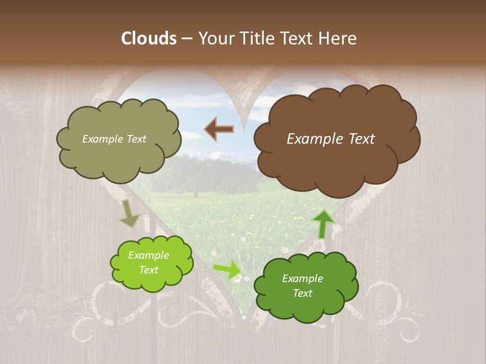 Countryside Cloud Grass PowerPoint Template