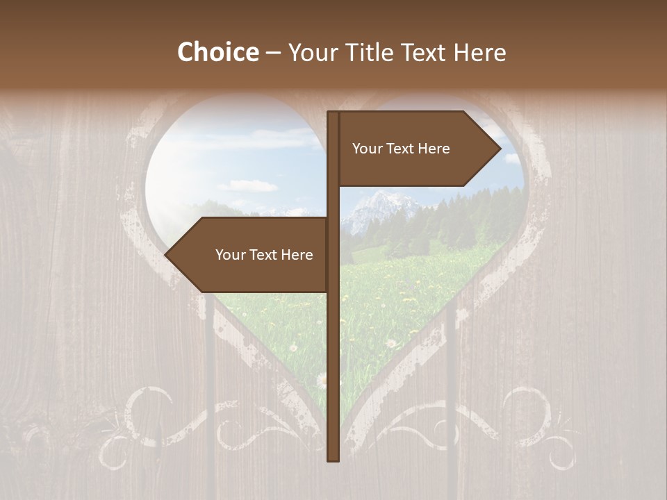 Countryside Cloud Grass PowerPoint Template