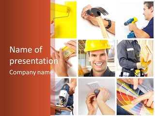 Repair Decoration Brush PowerPoint Template