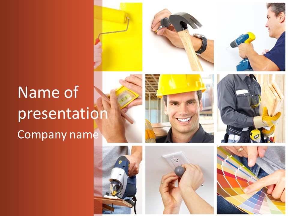 Repair Decoration Brush PowerPoint Template